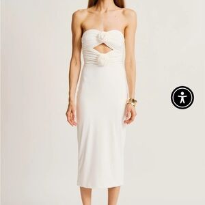 Ronny Kobo, strapless rose dress